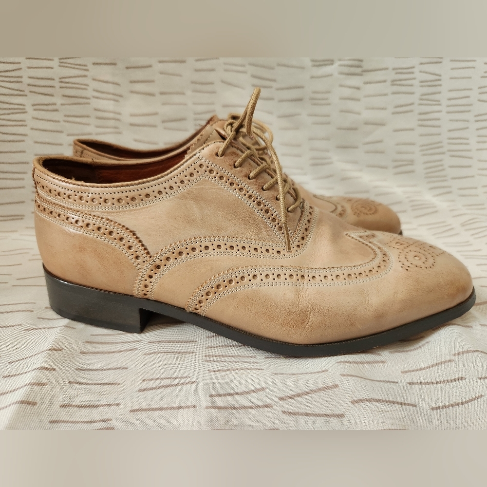 Florshiem by Duckie Brown Cream Dress Shoe